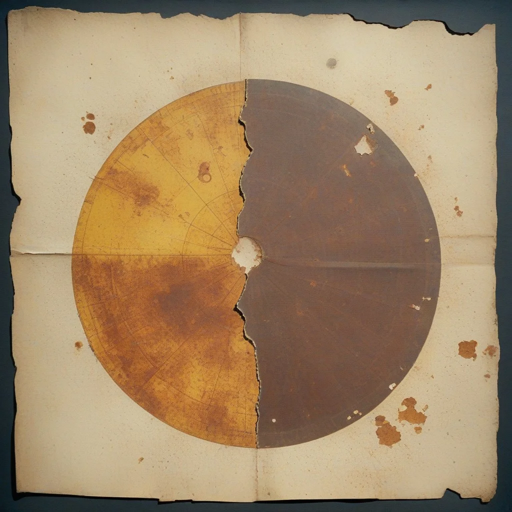 Un ancien tableau représentant une éclipse solaire observée depuis une forteresse médiévale.