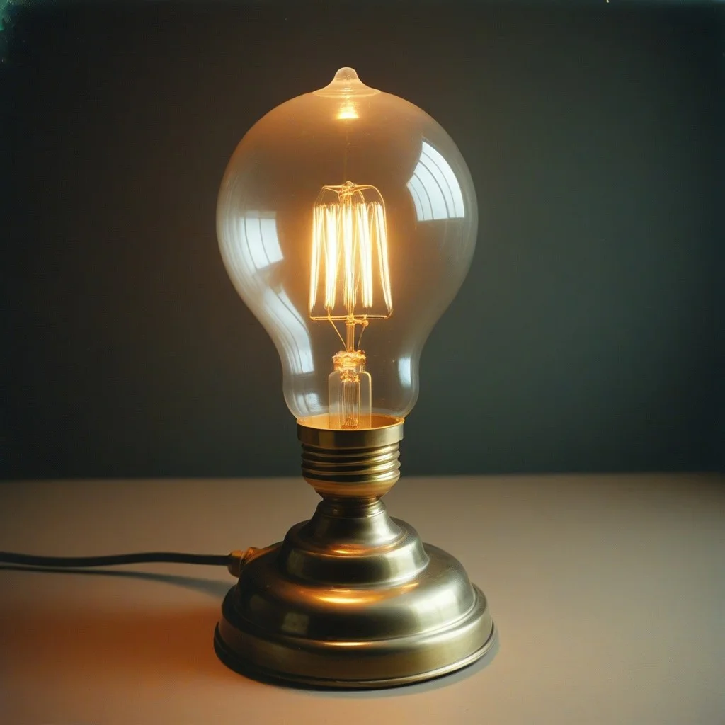 Vieille lampe à pétrole en laiton, le verre légèrement fumé par des centaines de nuits d’allumage. L’ampoule n’existe pas encore ici — seulement la mèche, tordue, prête à être rallumée.