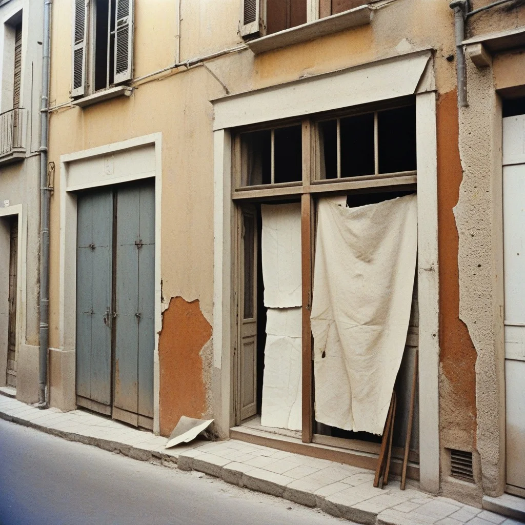 Une vieille photo en noir et blanc d'une rue de Perpignan avec des bâtiments anciens et des personnes en tenue d'époque.